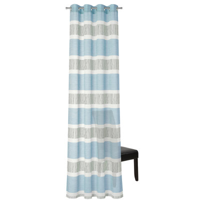 Aibek Semi Sheer Curtain Single Panel