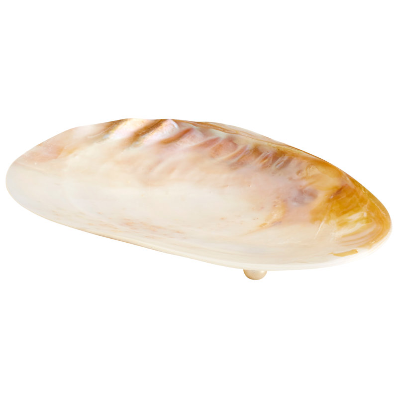 Abalone Shell Decorative Tray, 1.25" H x 6" W x 3.75" D
