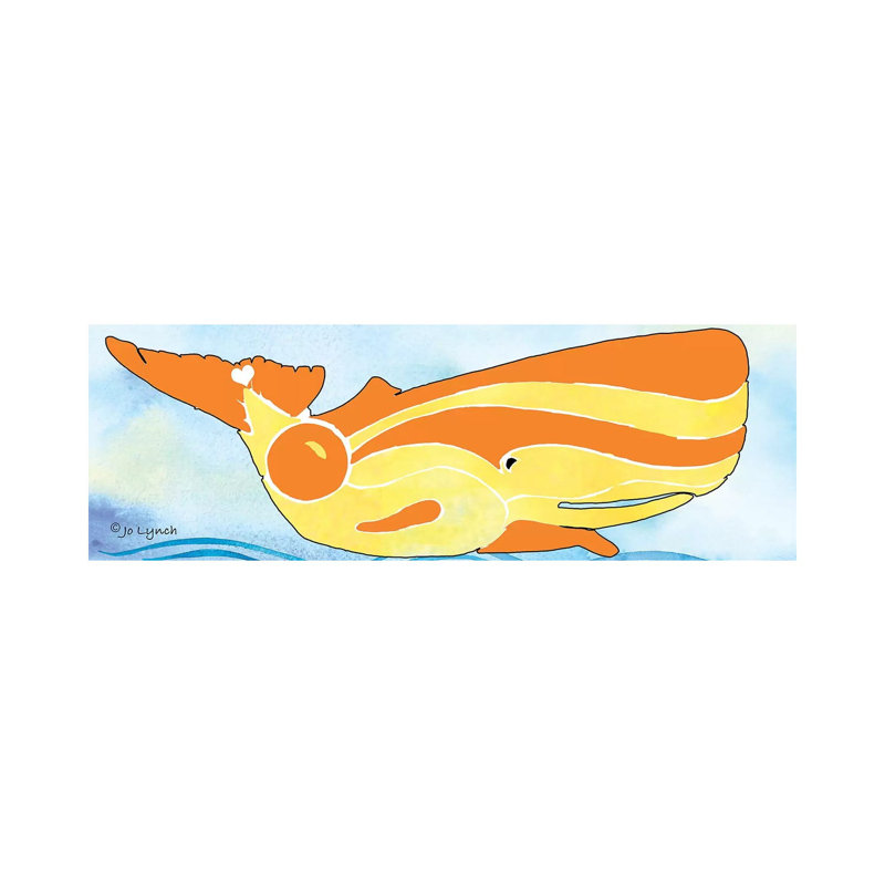 Whale Yellow Orange by Jo Lynch - Wrapped Canvas Panoramic Gallery-Wrapped Canvas Giclée