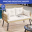  Black All-Weather Wicker Outdoor Loveseat-1803518105