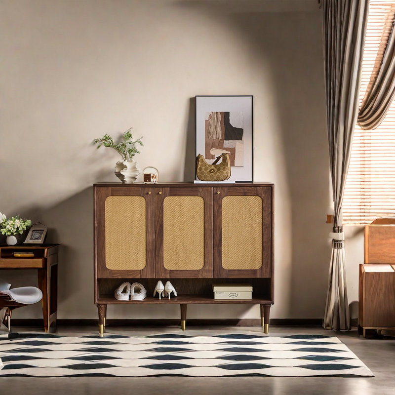 Armoire à chaussures en bois massif 24 paires