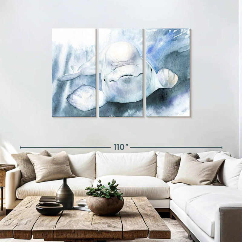Brampt Beluga Whale, 48" H x 74" W