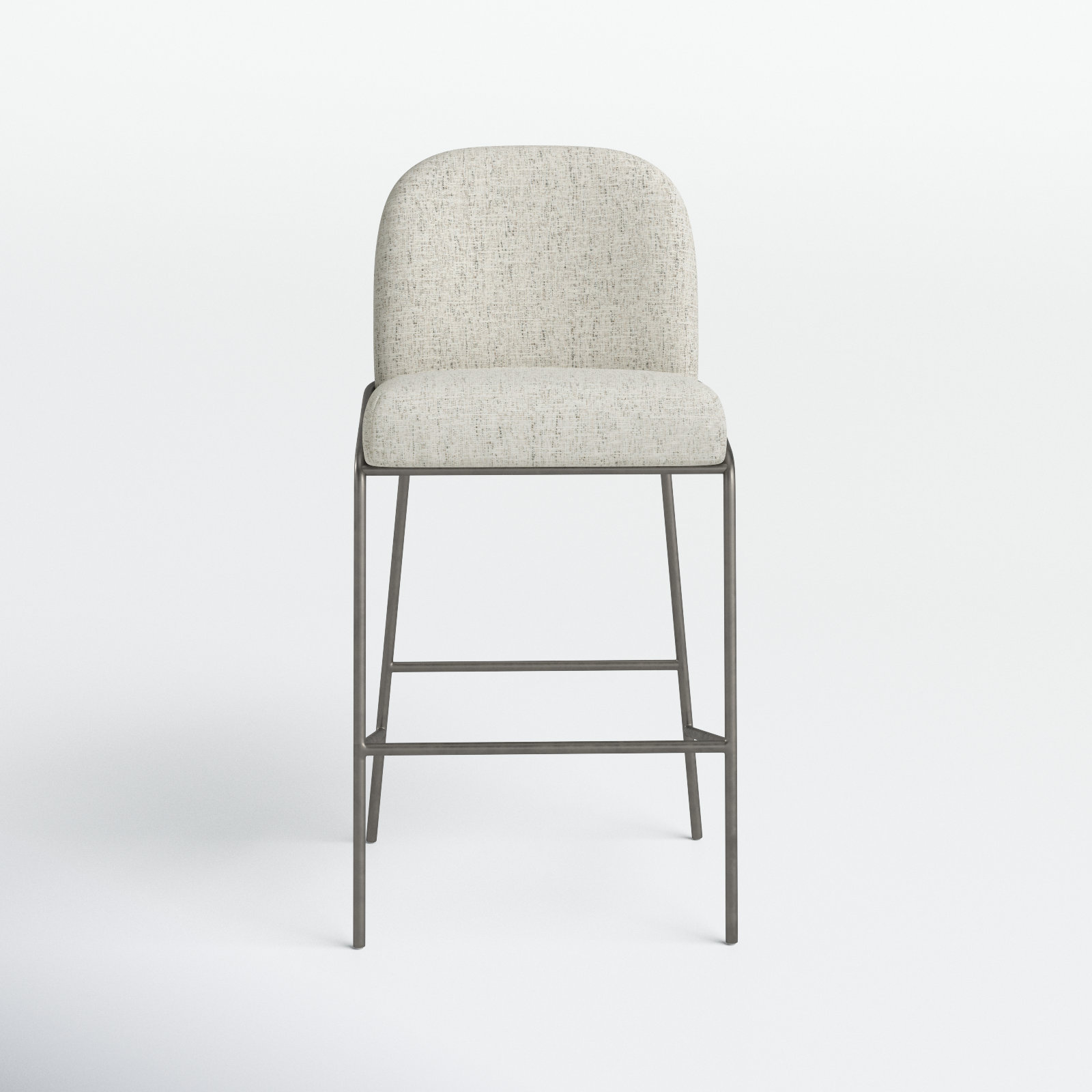 Laina 25" Counter Stool, Bar Stool (30.5" Seat Height), Polyester Blend Light Gray