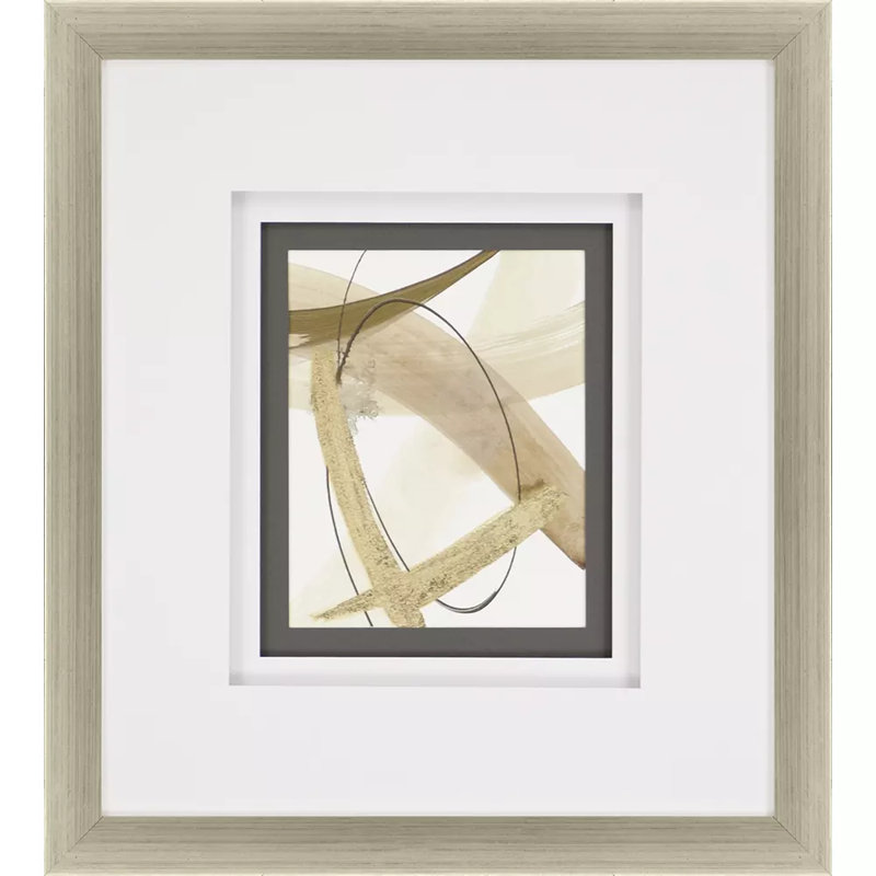 Vertical Geometric Acrylic Print with Brown Finish