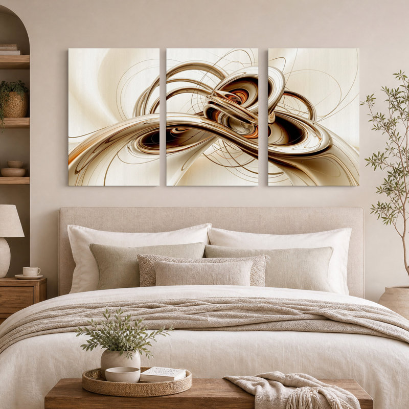 Toile abstraite liquide or et bronze, ensemble de 3 toiles, 36"H x 24"W x 3pcs