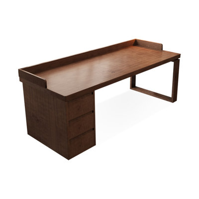 Bureaux rectangulaires en bois massif noyer