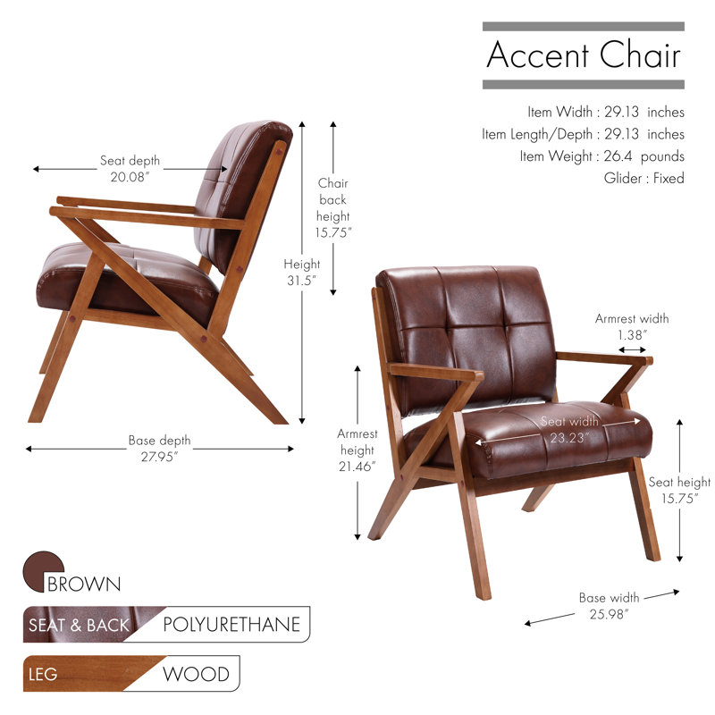 Fauteuil Drennen, Brun