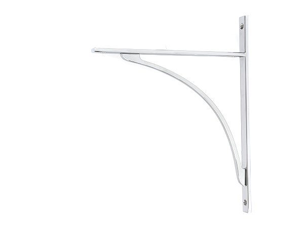 Apperley Shelf Bracket, Polished Chrome, 31.4cm H x 9.8cm W x 2cm D