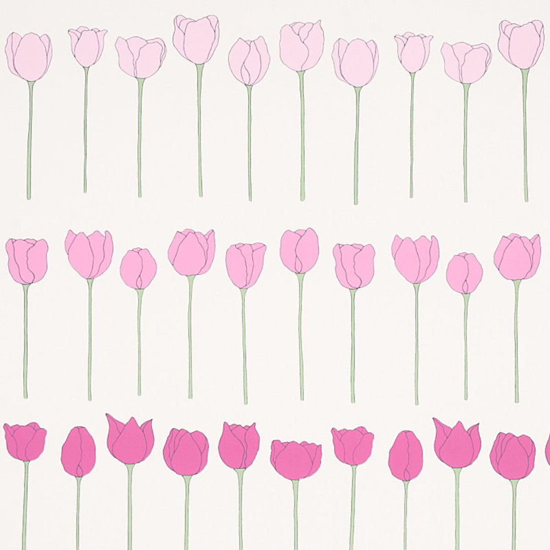 Papier peint Schumacher x Cristina Buckley Edie, Rose