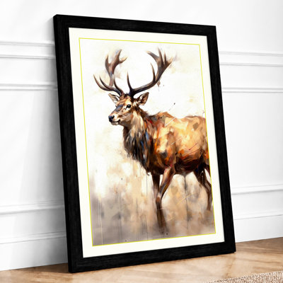 Misty Elk In Stillness Boho - Print
