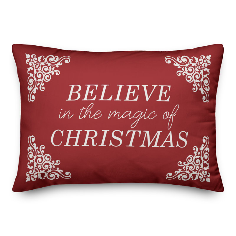  Coussin Believe in the Magic of Christmas, Polyester/ Bourre en polyester