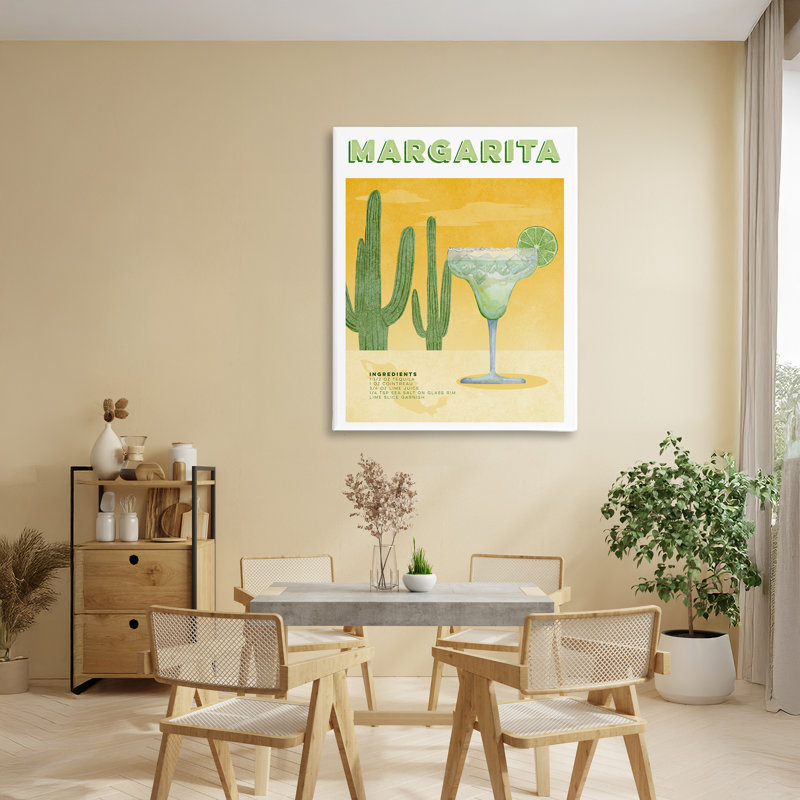 Toile vintage margarita du désert, design par Brett Blumenthal, H 40 po x l 30 po
