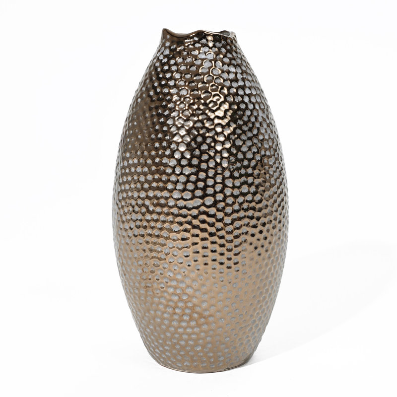 Corrah Handmade Stoneware Table Vase, 13.58" H x 7.09" W x 7.09" D