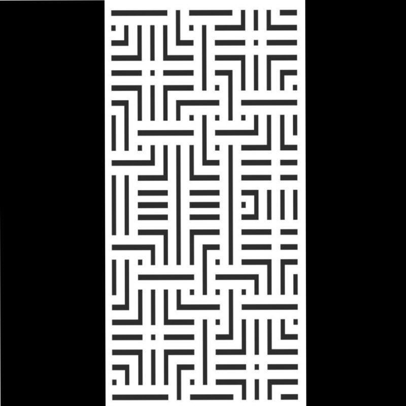 Écran d'intimité décoratif en PVC Labyrinth 3 pi x 6 pi, Noir