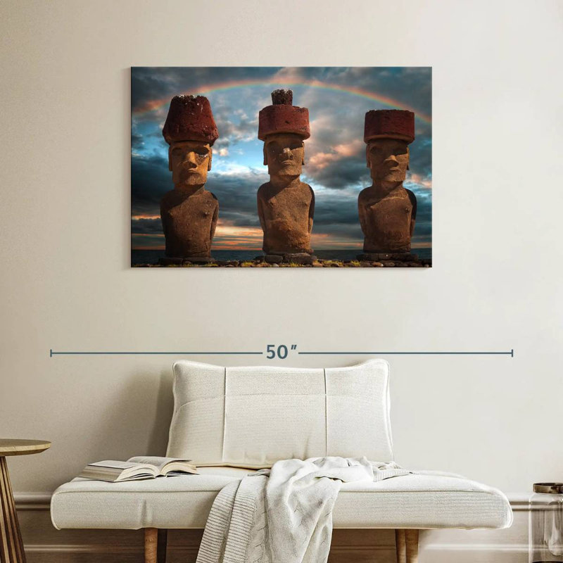 Lilie Moai Statues, 26" H x 39" W