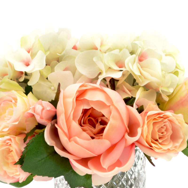 Bouquet of Hydrangea with Mixed Roses