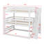 Triple lit superposé avec escalier de rangement-1724550354