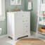 Meuble-lavabo moderne de 24 po avec lavabo en céramique, structure en bois massif, 2 tiroirs latéraux, 1 plateau rabattable et 1 rangement de porte (vert / blanc)-1640987925
