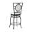 Vinciguerra Swivel Upholstered Adjustable Height Counter Stool with Metal Frame