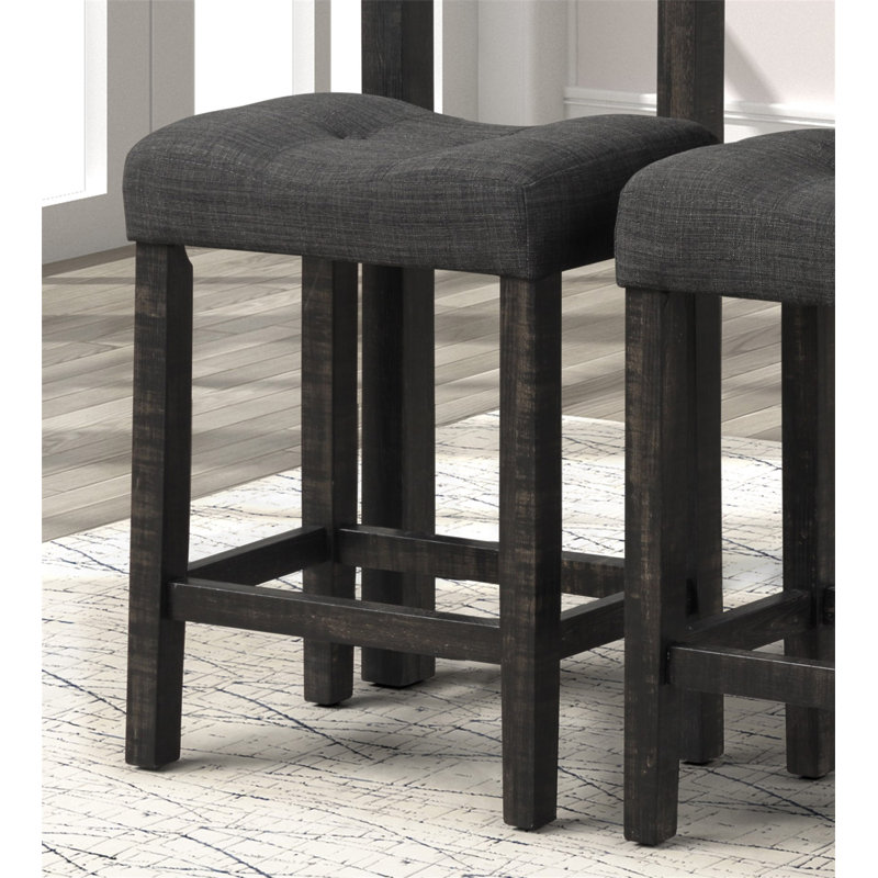 Ensemble de 2 tabourets Sora, Gris, Gris