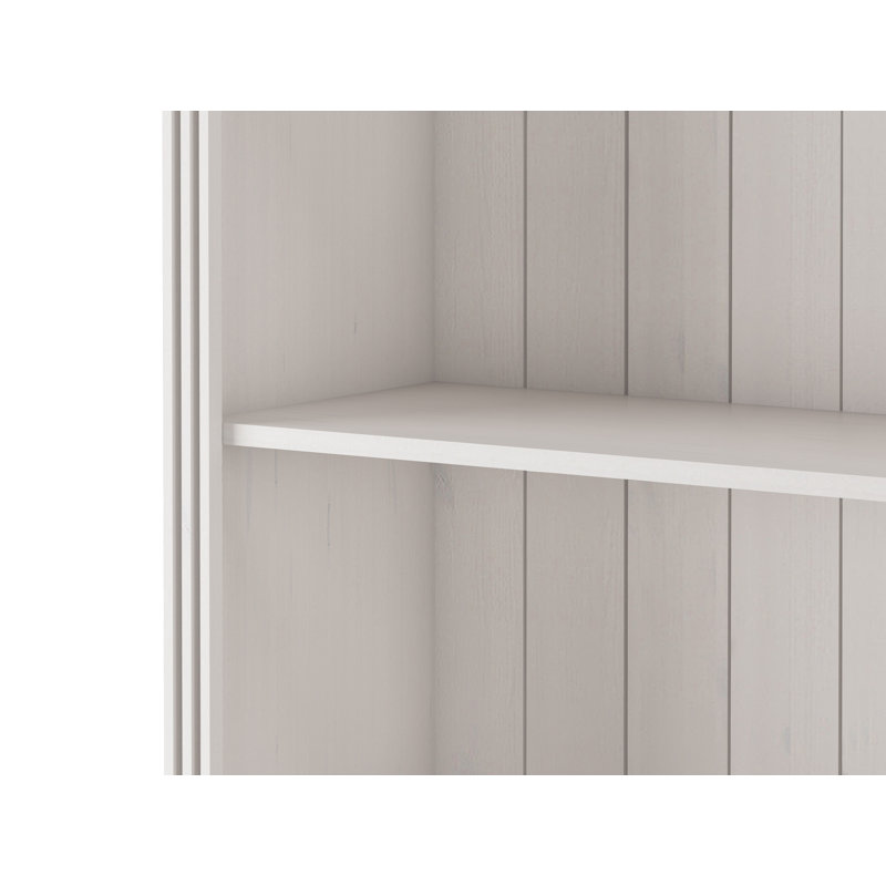 Demirhan Solid Wooden Library Bookcase H:223 W:222cm, White