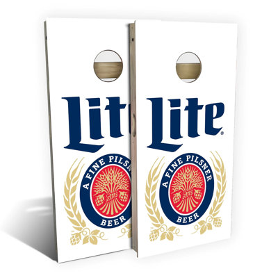 Miller Lite Original Cornhole Board Set | Includes (2) Boards, (8) Bags & Optional Accessories