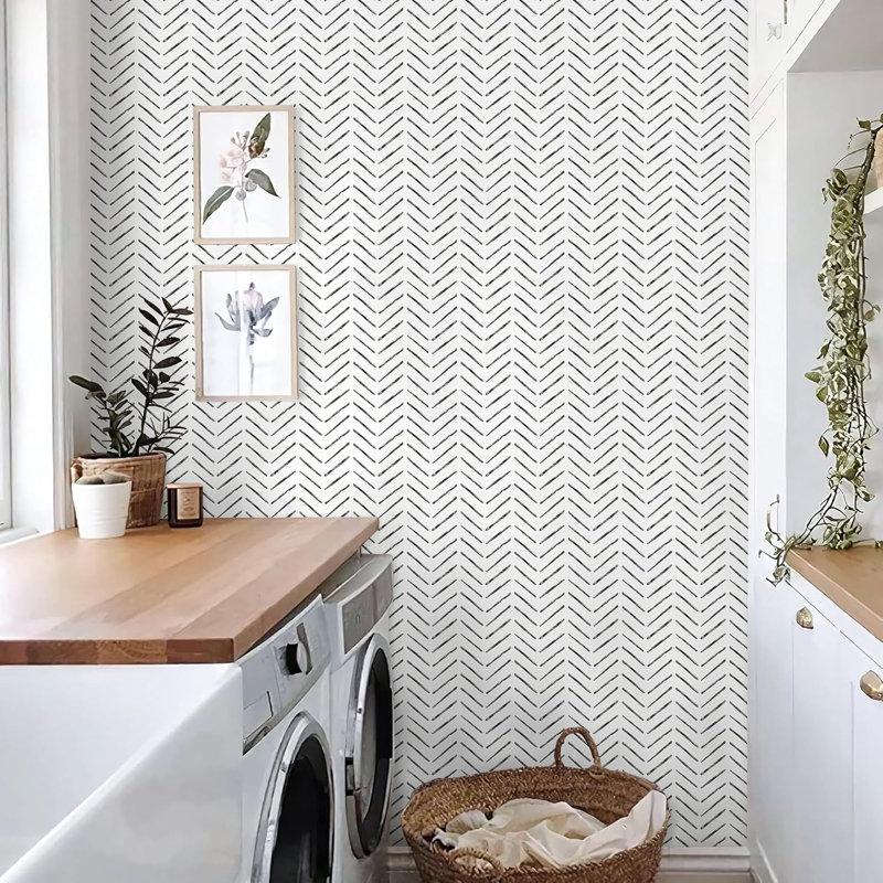 Papier peint adhésif à chevrons Rugreat