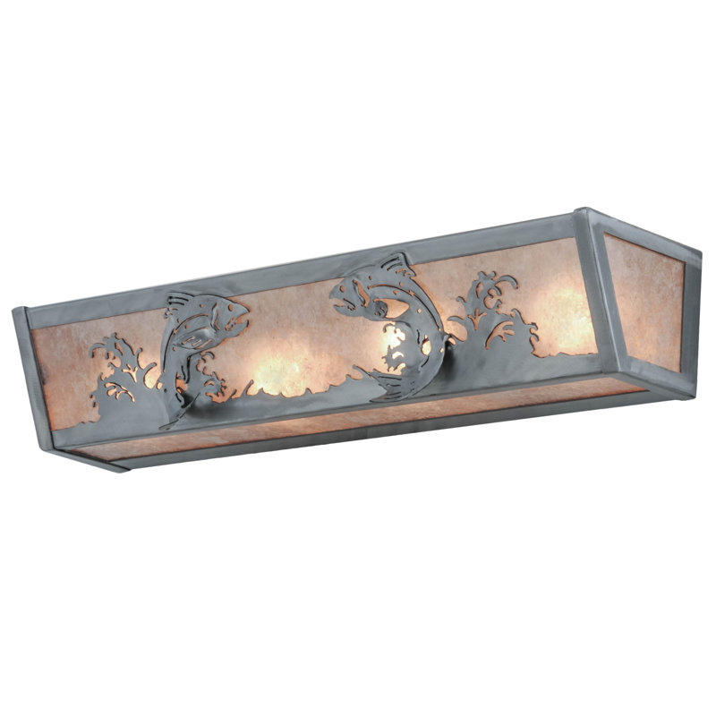 Leaping Trout 4.5" Black Steel Dimmable Vanity Light