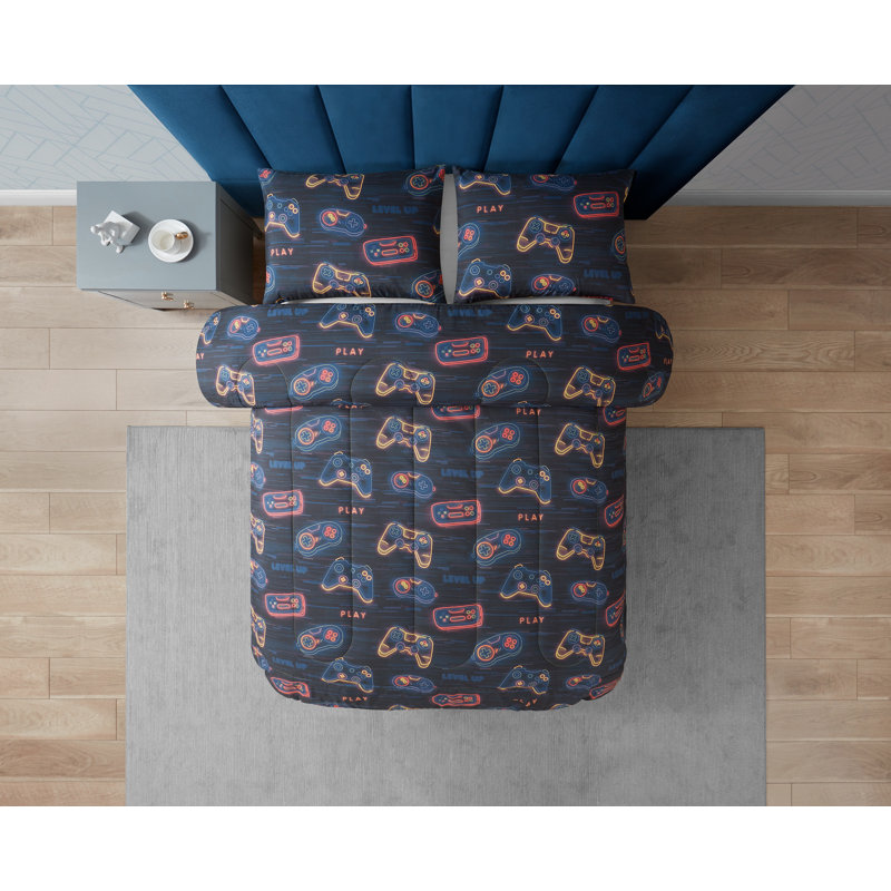 Ensemble de literie pour enfants Arcade, Édredon double et 2 taies décoratives
