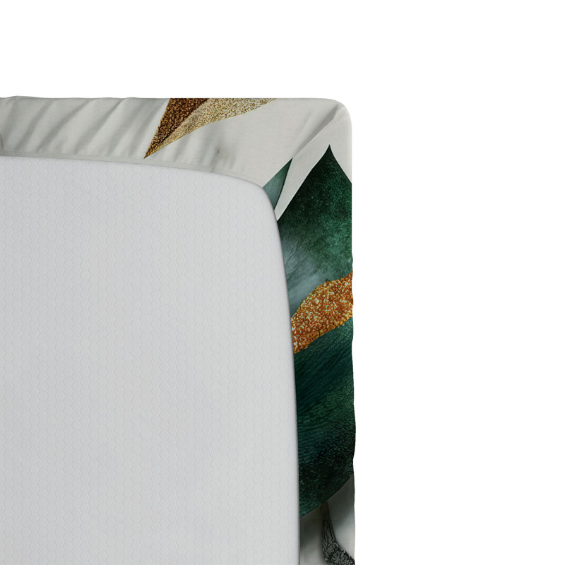 Microfiber Floral Fitted Sheet, Full
