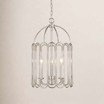 Argente Wrought Iron 3-Light Chandelier