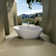 67"L x31.5"W x 28.4"H Acrylic Freestanding Oval Tub with Overflow and Drain