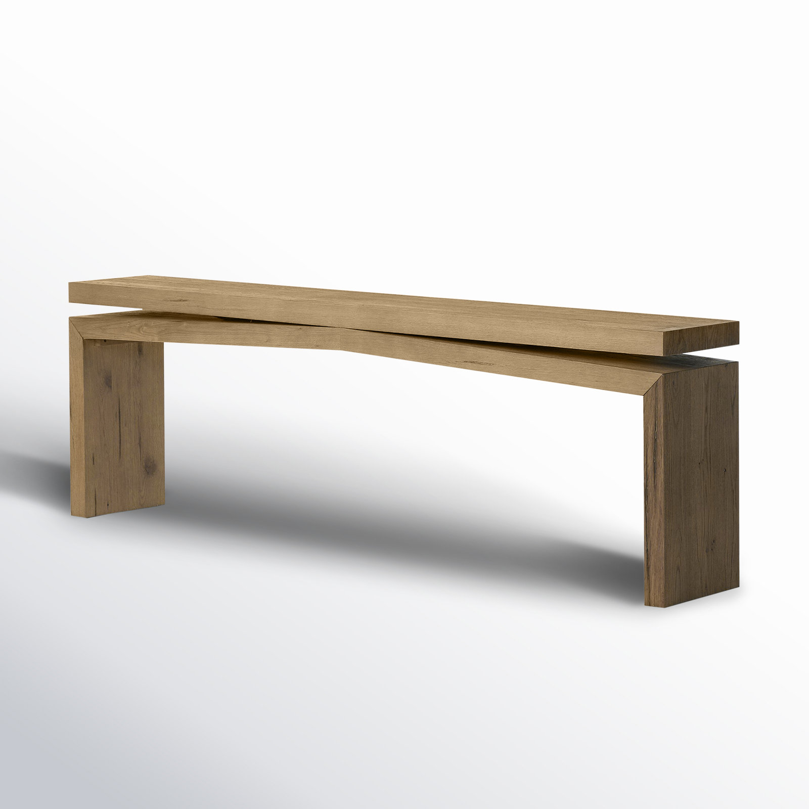 Henn Solid Wood Console Table, 30.75" H x 94" W x 15" D, Worn Oak