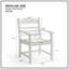 Chaise de patio avec ensemble de 2 accoudoirs, imitation grain de bois texturé-1334526870