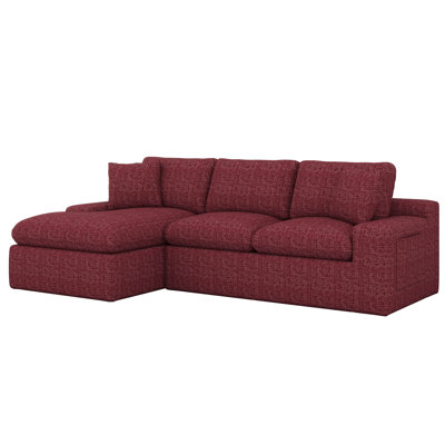 Free-Combined Modular L-Shaped Sectional Sofa, 107.9" Upholstered Sofa Couch With Double-Layer Cushion And Side Pockets, Full-Compressed Couches