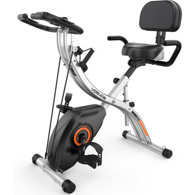 FED Fitness Yosuda Series EB4-ULTRA 5-in-1 Folding Exercise Bike, 380 lb Capacity, 6.6 lb Flywheel, 16 Resistance Levels for Home Gym