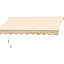 Auvent de terrasse beige 10 pi x 8 pi, abri de soleil pour terrasse avec tissu aquatique, manivelle manuelle, pour balcon, cour, parasol et terrasse en aluminium, cour