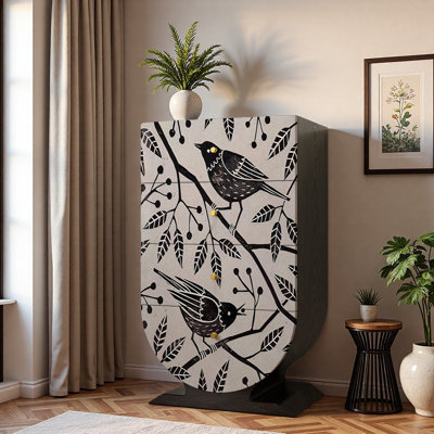 Armoire d'entrée en bois massif rétro français