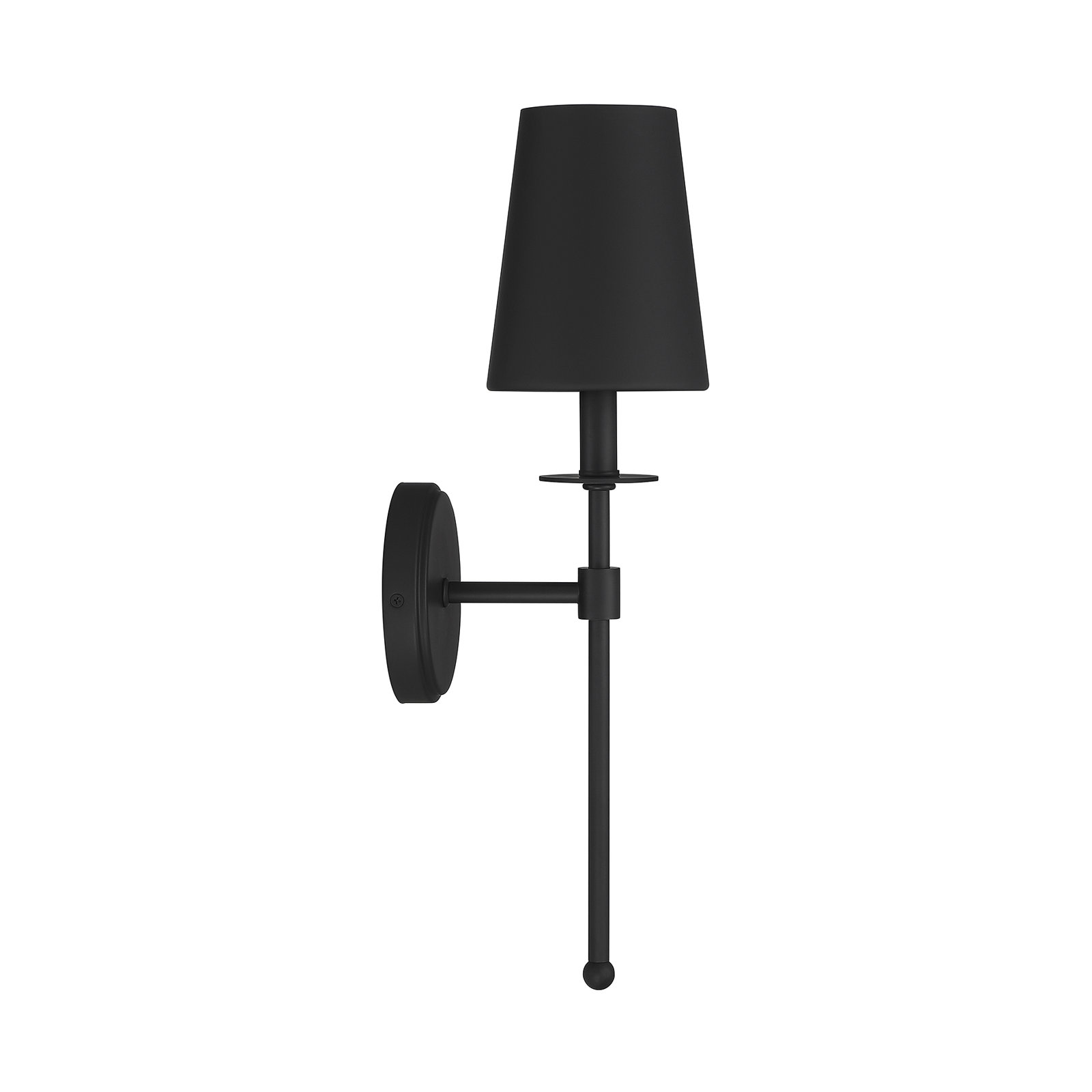 Reyka Single Light Dimmable Sconce, Black, Black