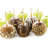 Nostalgia NCCA5 Lazy Susan Chocolate & Caramel Apple Party with Heated Fondue Pot, 25 Sticks, Decorating and Toppings Trays