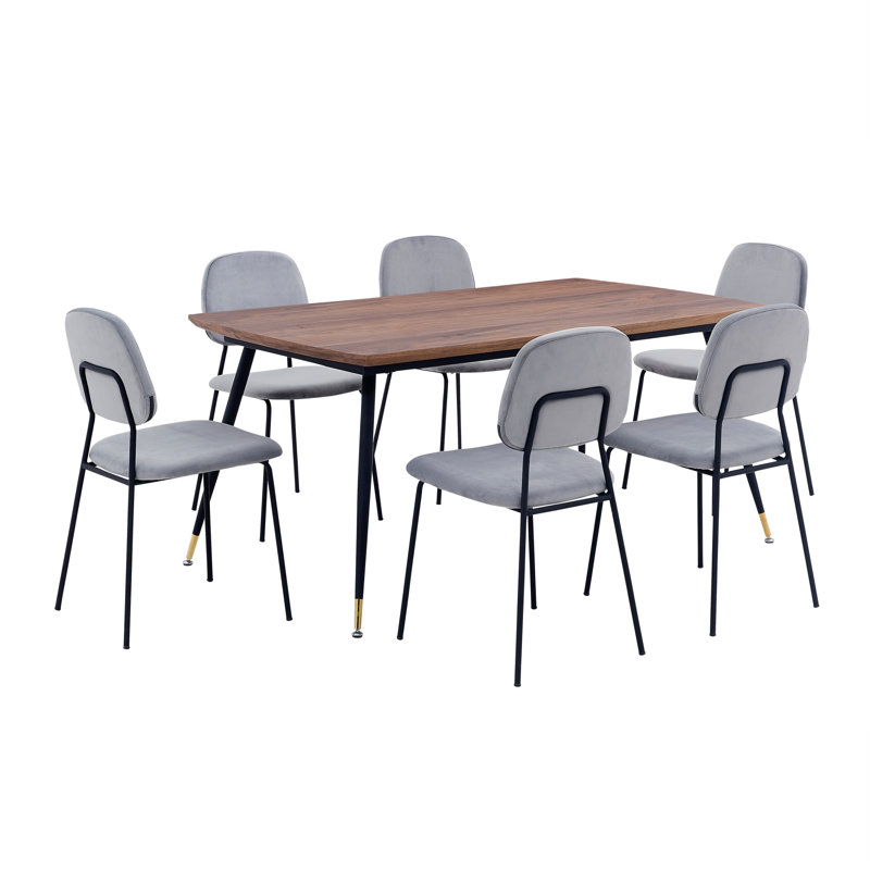 Maciel Four Leg Dining Set, 7
