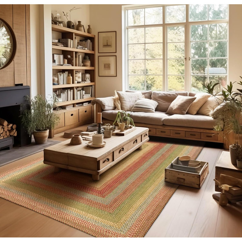 Tapis réversible en jute tressé Culzean, Rectangle 4 pi x 6 pi