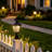 Solar Post Light Outdoor Class Black Aluminum(2 Pack)