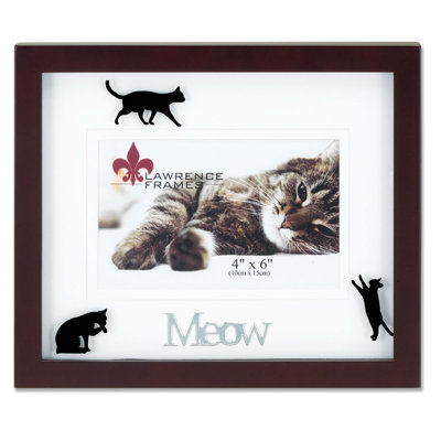 Black Wood Picture Frame with Mat