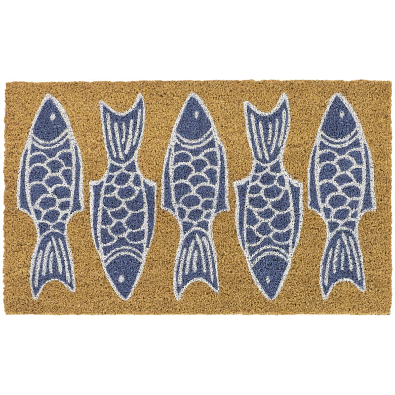 Fish Blue Coastal Doormat