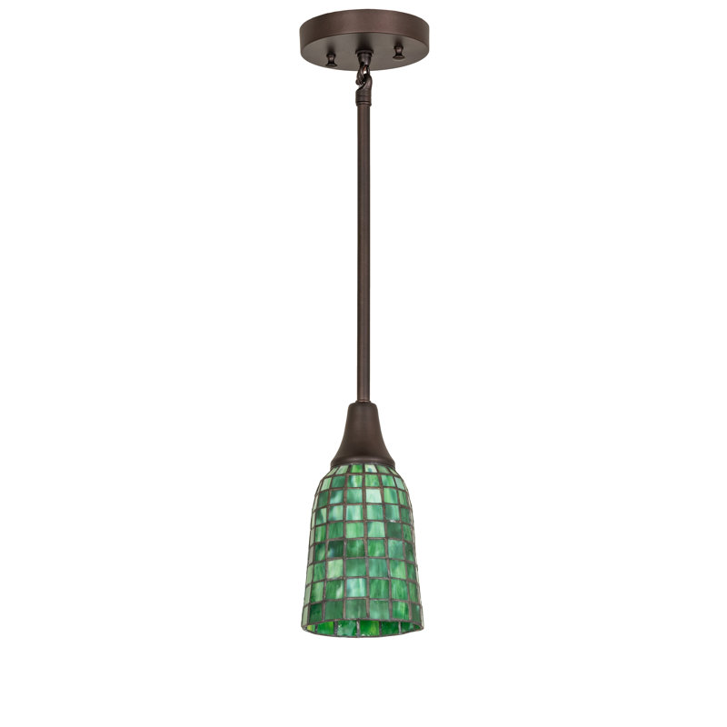 Mini-luminaire suspendu 5 po de large Terra Esmeralda, Vert