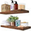 Ensemble de 2 tablettes murales flottantes en bois massif