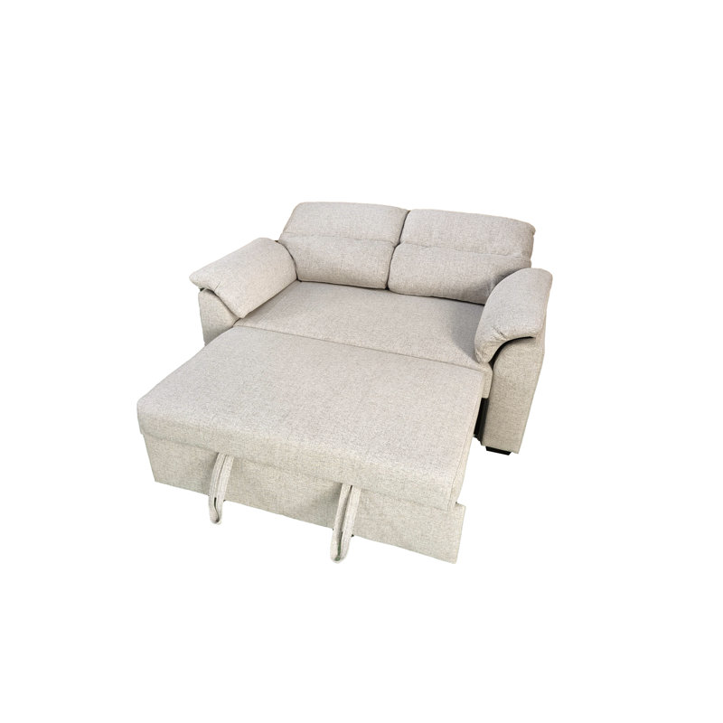 2 Seater Fabric Sofa Bed, Beige