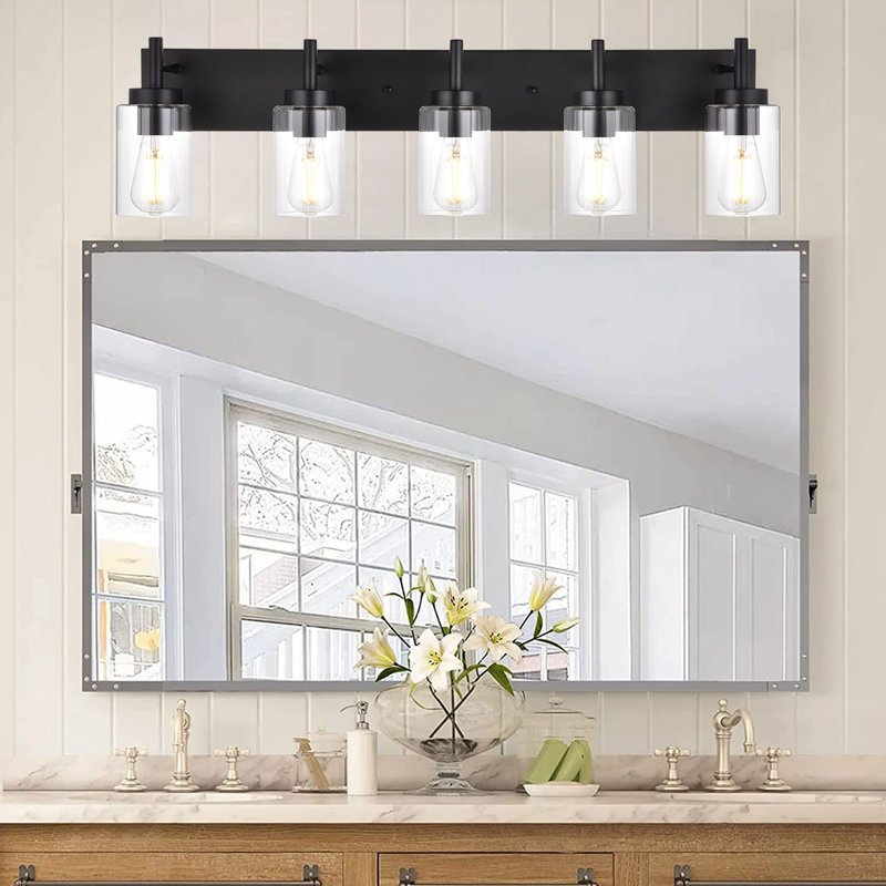 Daveney 5 - Light Dimmable Vanity Light, Black