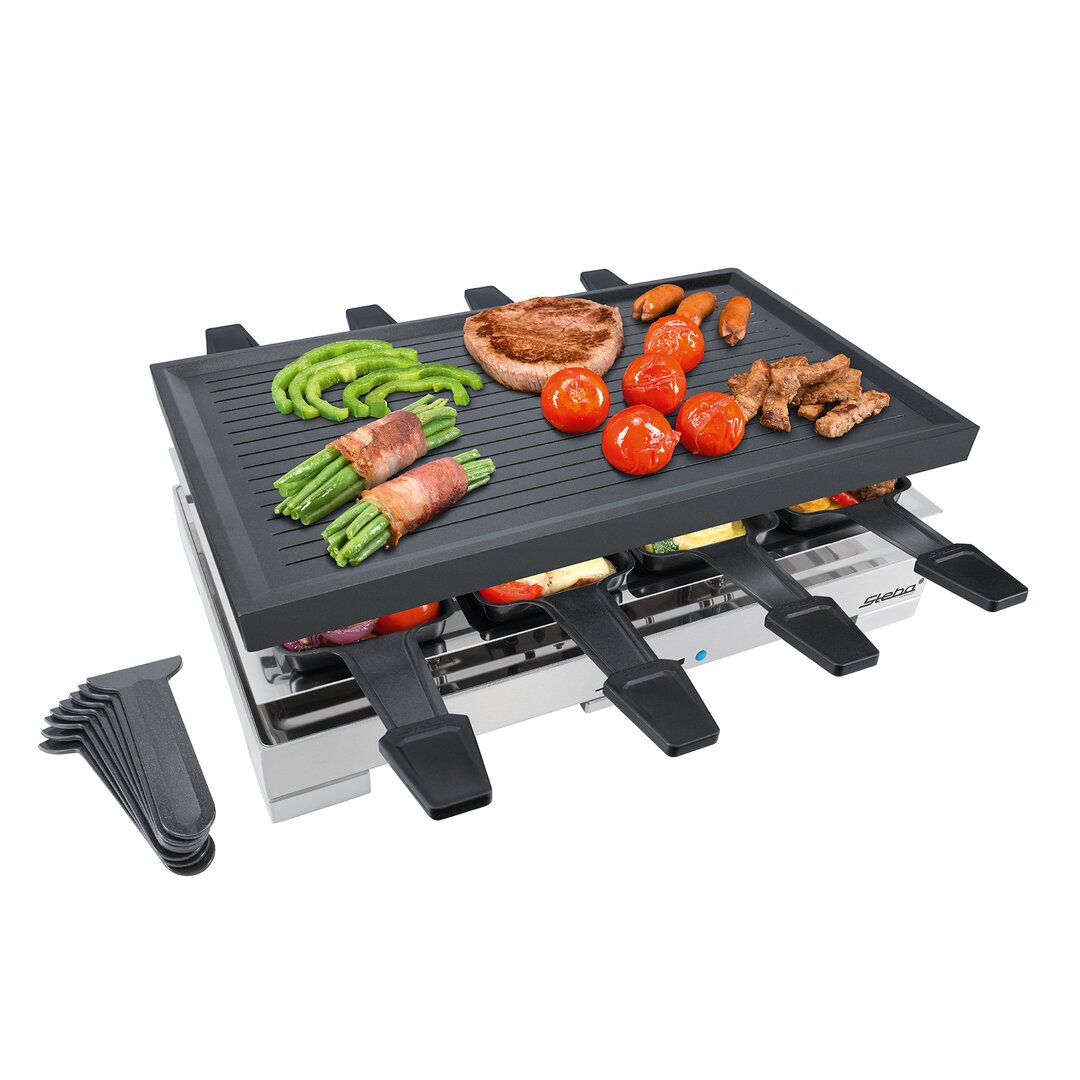 Steba Raclette RC 68 mit 8 Pfännchen und Ablage für nicht mehr benötigte heiße Pfännchen, inkl. Pfännchenschaber